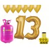 HeliumKing Hélium párty set na 13. narodeniny so zlatými balónmi
