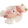 Llorens 63644 NEW BORN realistická miminko se zvuky a měkkým látkovým tělem 36 cm