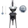 Perfect Home kotlík na guláš nerez 1,5 mm 30 l, pokrievka nerez 48 cm INOX, Perfect Home vysoká žiaruvzdorná kotlina 45 cm PLUS 600, vareška 50 cm SMREK, naberačka antikor INOX