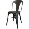 Chic Antique Čierna antik kovová stolička Factory Chair - 37*36*86cm - Chic Antique