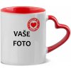 FOTOpošta HRNČEK S FOTKOU FAREBNÝ uško srdce RÁMIK SRDCE PEČAŤ Čierny 350 ml