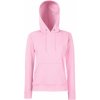 Fruit of the Loom Classic Lady-Fit Hooded Sweat COT-16203804000 růžová světlá