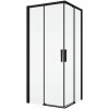 RONAL DIVERA D22SE2B 90 x 90cm sprchový kút štvorcový s rohovým vstupom, profil čierna mat, sklo číre, D22SE2B0900607