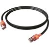 Easylan CS1OSADAD0010 RJ45 sieťové káble, prepojovacie káble CAT 6A S/FTP 1.00 m čierna dvojžilový tienený, bez halogénov, samozhášavý 1 ks; CS1OSADAD0010