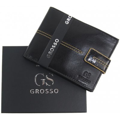 Barebag Čokoládovo pánska kožená peňaženka RFID so zápinkou v krabičke GROSSO hnědá