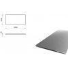 Nerezový plech brúsený 1x2 m, hrúbka 1,5 mm (1.4301/7 - K240) + fólie
