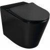 Sapho WC kombi misa, Rimless, 61x38cm, spodný/zadný odpad, čierna mat NDPC1012WRB-3