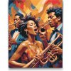 Vymalujsisam.sk Maľovanie podľa čísiel - Jazzový speváci Veľkosť: 40x50cm, Rám: Na kartónovej doske