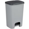 Plastový odpadkový kôš s klapkou Curver Essential 40l sivý