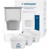 Sklenená filtračná kanvica Wessper D2 BOROSILICATE 3l sivá + 4x filter