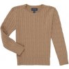 Polo Ralph Lauren LS Cable cn-tops-sweater hnedá