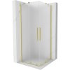 Mexen Velar Duo posuvná sprchová kabína 80 x 80 cm, mráz, zlatá kartáčovaná - 871-080-080-32-55