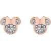 Disney Pôvabné bronzové náušnice kôstky Mickey and Minnie Mouse E600177PRWL-B.CS
