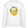 AWDis Sweat Mikina - Dizajn - Smrtka v pivnom pohári - Arktická biela - XXL - Dámske