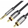 Vention BCFBH audio kabel 2 m 3.5mm TRRS 2 x RCA Černá
