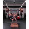 Soška Weightlifting - čierny podklad so strieborným finišom