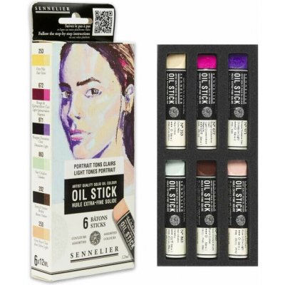 Sennelier Light tones na portrét sada 6 olejových pastelov mini
