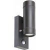 Rabalux 8835 Medina exteriérové ​​nástenné svietidlo so senzorom čiernej GU10 2xmax 10W IP44