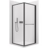 CERANO - Sprchovací kút Versaro L/P - 6 mm - čierna matná, transparentné sklo - 80x80 cm - zasúvacia