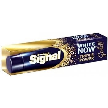Signal White Nov Triple Power Gold zubná pasta s okamžitým bieliacim účinkom 75 ml