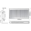 Purmo C21s 600 x 1100