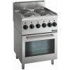 BARTSCHER Elektrický sporák 4 platničky s elektrickou rúrou, 600x600x900 mm | BARTSCHER, 600 Imbiss