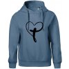 Jesus srdce - Oversized mikina dámská Moon - kratšia + širšia - XL ( Denim )
