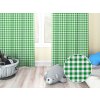 Biante Detský bavlnený záves Sandra SA-058 Zeleno-biele kocky 140x140 cm