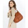 MARCO MAZZINI Kožená kabelka hobo | camel v249b