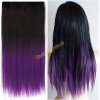 Clip in rýchlopás rovný na predlžovanie a zahustenie vlasov ombre 666 / 1BT Purple
