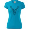 Geometria - Veľký jeleň - Dámske Fantasy športové (dresovina) - L ( Svetlý tyrkys )