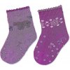 STERNTALER Ponožky protišmykové Medvedík ABS 2ks v balení purple dievča veľ. 21/22 cm- 18-24 m 8112324-600-22