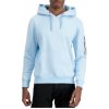 Alpha Industries Organic EMB Hoody pánska mikina Sky Blue Farba: modrá, Veľkosť: XL
