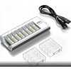 Nabíjačka batérií AA AAA, Ni-MH AA EBL 2800mAh 1,2 V + 8 ks batérií
