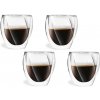 Vialli Design CRISTALLO dvojstenné poháre na kávu (cappuccino) a čaj 250 ml, 4 ks 25486