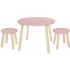 Jabadabado Stôl a 2 stoličky ružový