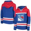 Fanatics Dětská mikina New York Rangers NHL Asset Lace-Up Pullover Hoodie Veľkosť: Dětské L (11 - 12 let)