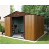 Záhradný domček BestBerg ZDB-7D / 7,2 m² / 301 x 238 x 214 cm / červené drevo / hnedá