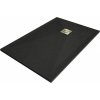 MEXEN/S - Stone+ obdĺžniková sprchová vanička 140 x 100, čierna, mriežka zlatá 44701014-G