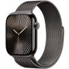 Apple Watch Series 10 46 mm Cellular bridlicovo sivý titán s bridlicovo sivým milánskym ťahom M/L MWYW3QC/A