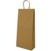 Papierová taška na víno - hnedá EKO (na 2 fľaše)