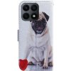 Peňaženkové 3D puzdro na Honor X8a – Pug