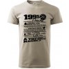1995 v kocke - Klasické pánske tričko vyššej gramáže - 3XL ( Ľadovo sivá )