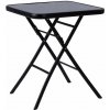 DomTextilu 42963 Čierny skladací záhradný stôl 60 cm