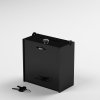 Najcenovky.sk Uzamykateľný plexi box 15x8x15 cm, biely čierna farba