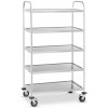 Royal Catering Servírovací vozík z ušľachtilej ocele - 5 políc - až 250 kg RCSW-5.1