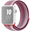 AppleKing nylonový remienok s prúžkami pre Apple Watch 42mm / 41mm / 40mm / 38mm - bobuľový - možnosť vrátiť tovar ZADARMO do 30tich dní