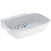 Geberit ONE - Umývadlo na dosku 50x43x15 cm, skrytý prepad, otvor na batériu, vodorovný odtok, matná biela 505.053.00.1