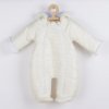 Zimná dojčenská kombinéza s kapucňou a uškami New Baby Pumi cream - 74 (6-9m)