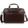 Paolo Peruzzi Pánska kožená taška cez rameno na notebook a dokumenty | hnedá SL-08-BR